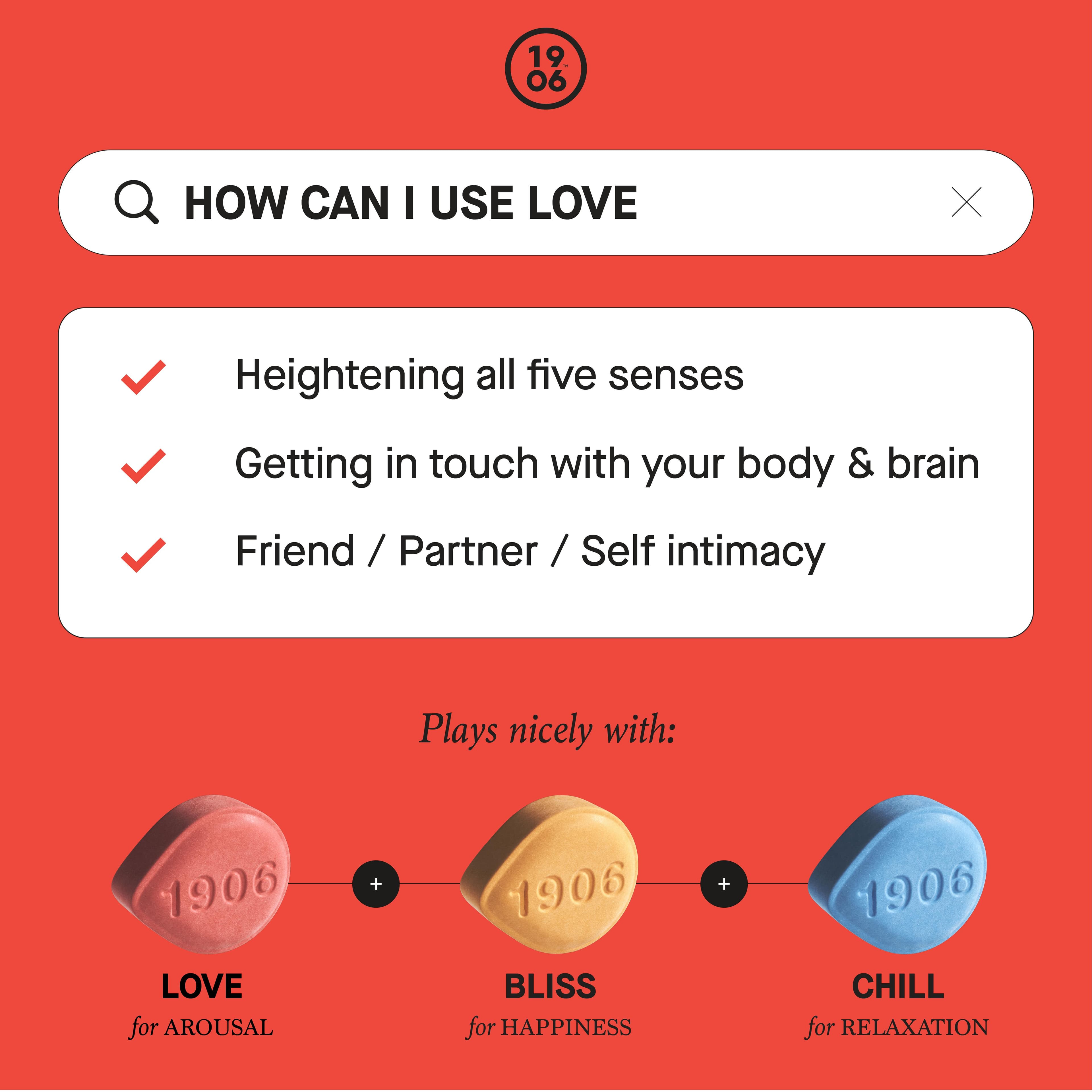 Love 4 Pack Tablets THC: 10mg, CBD: 10mg - 1906