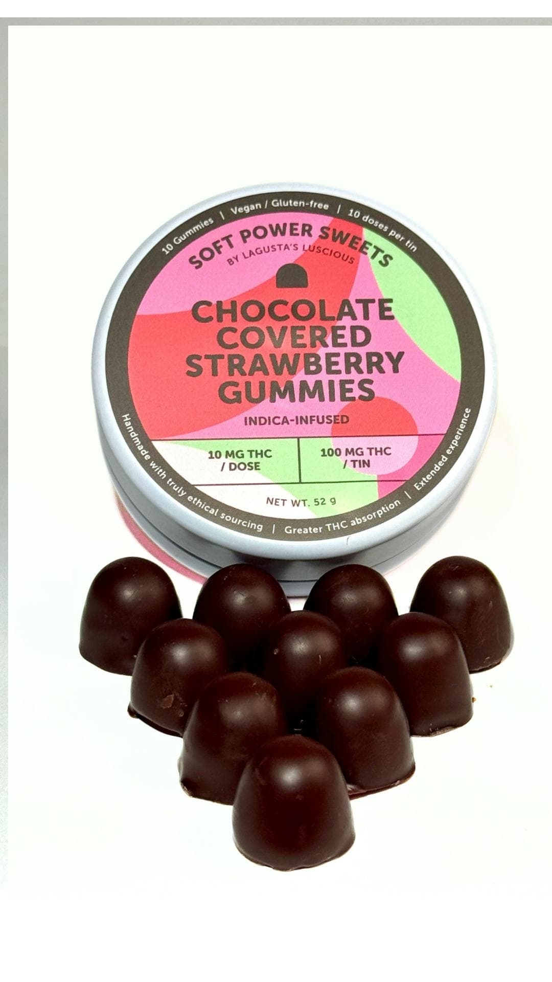 product image for Chocolate Covered Strawberry Gummies 100mg