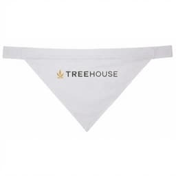 Treehouse Logo Pet Bandana | White