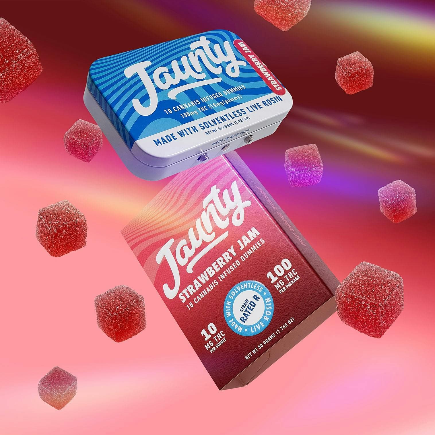 Strawberry Jam Live Rosin 100mg 10pk - Jaunty