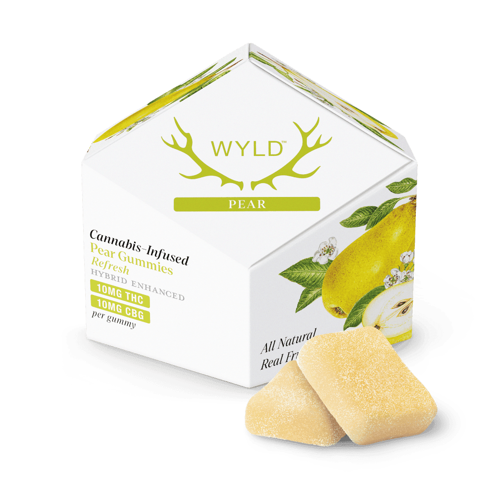 product image Pear 1:1 CBG + Hybrid Enhanced Gummies | THC: 100mg
