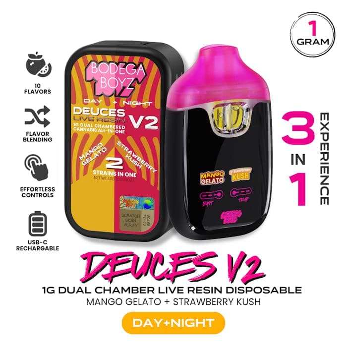 product image for Mango Gelato x Strawberry Kush Disposable Live Resin Vape 1g