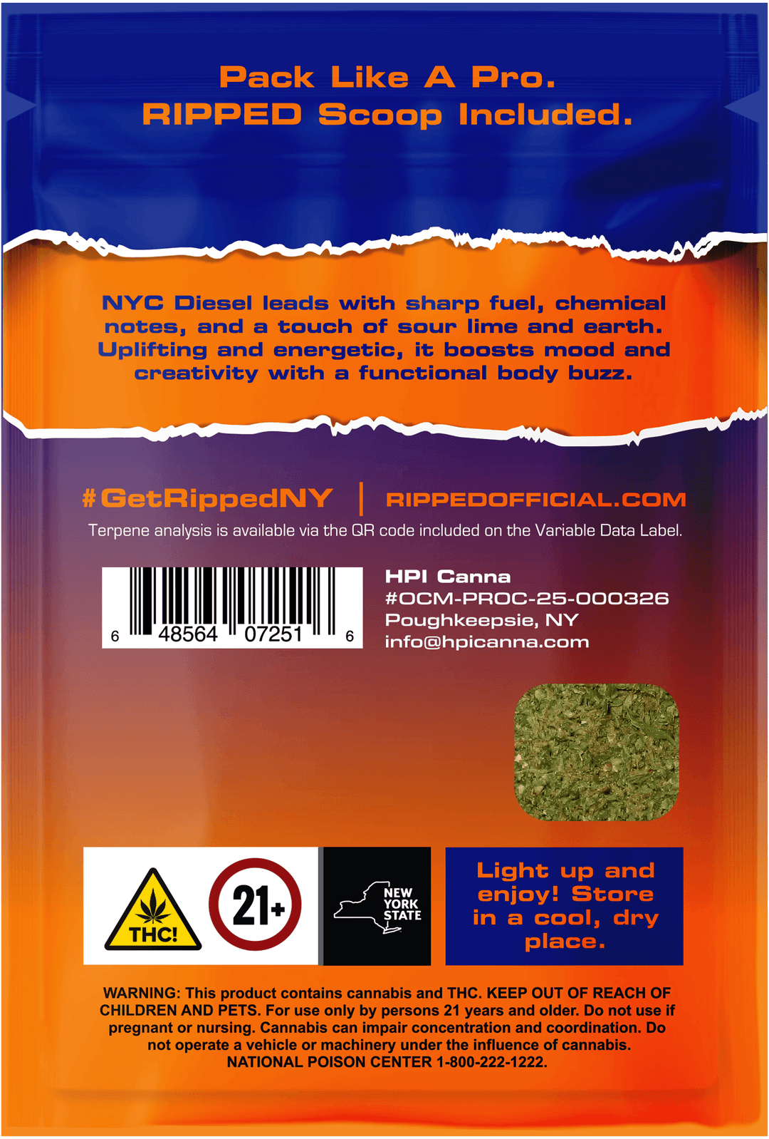 NYC Diesel Pre-Ground Whole Flower - RIPPED | Treehouse Cannabis