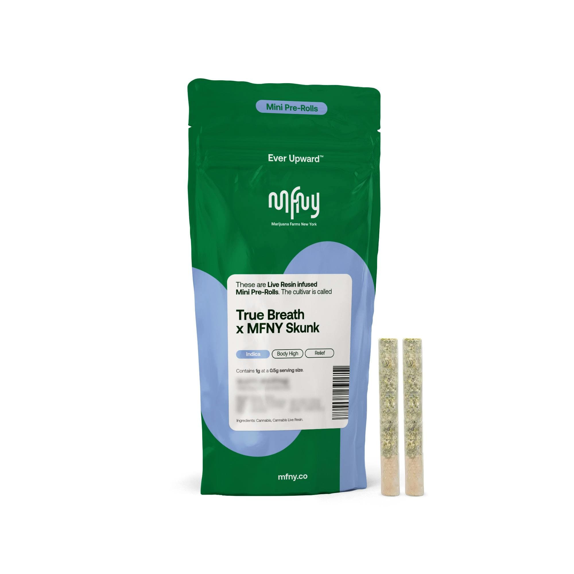 product image for True Breath x MFNY Skunk Live Resin Infused 2 Pack Pre-Roll 1g