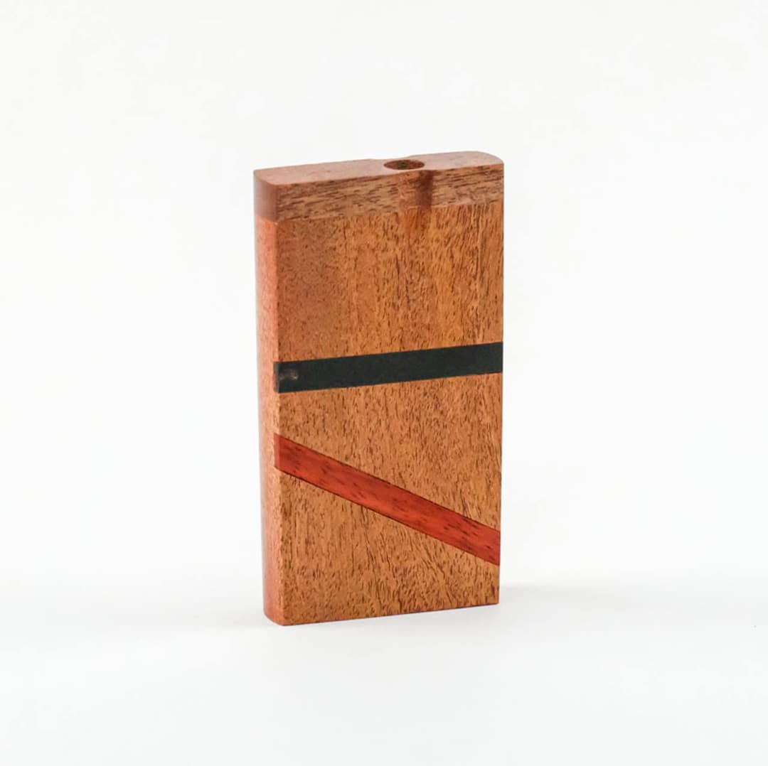 4" Raindow Color Insert wood Dugout with 1 Hitter - LuvBuds | Treehouse Cannabis