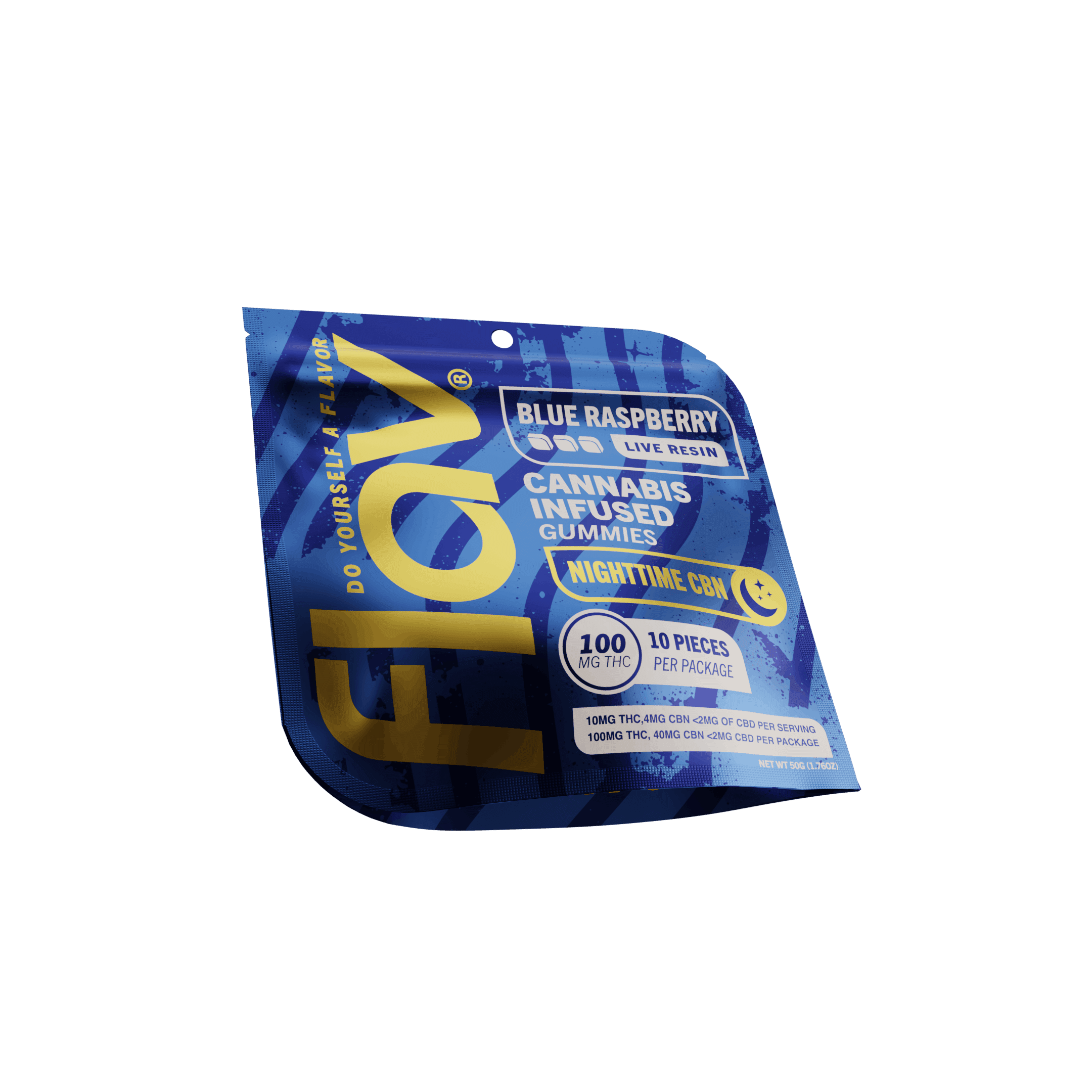 Blue Raspberry Nighttime Gummies - CBN - 100mg - Flav