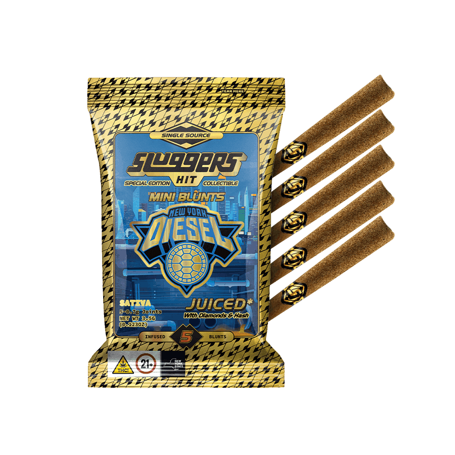 NYC Diesel • Infused Mini blunts 5 Pack • Juiced •  3.5g - Sluggers | Treehouse Cannabis