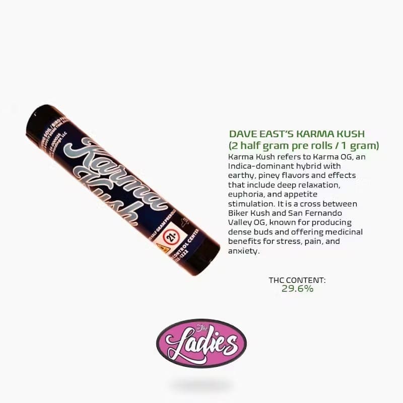 product image for Dave East's "Karma Kush" 2pk Pre-roll 1g