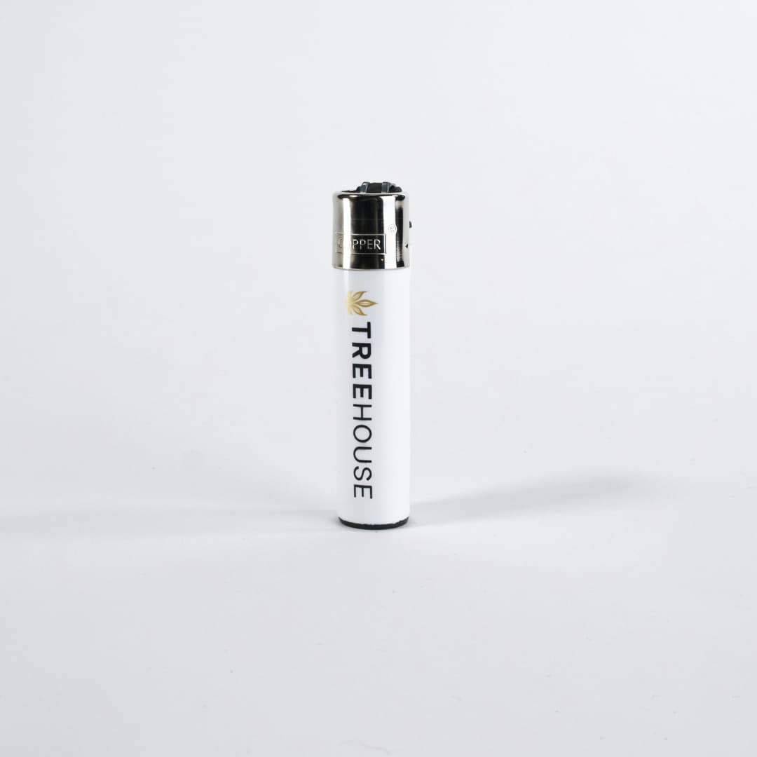 Treehouse Clipper Lighter • Single • White - Treehouse Cannabis | Treehouse Cannabis