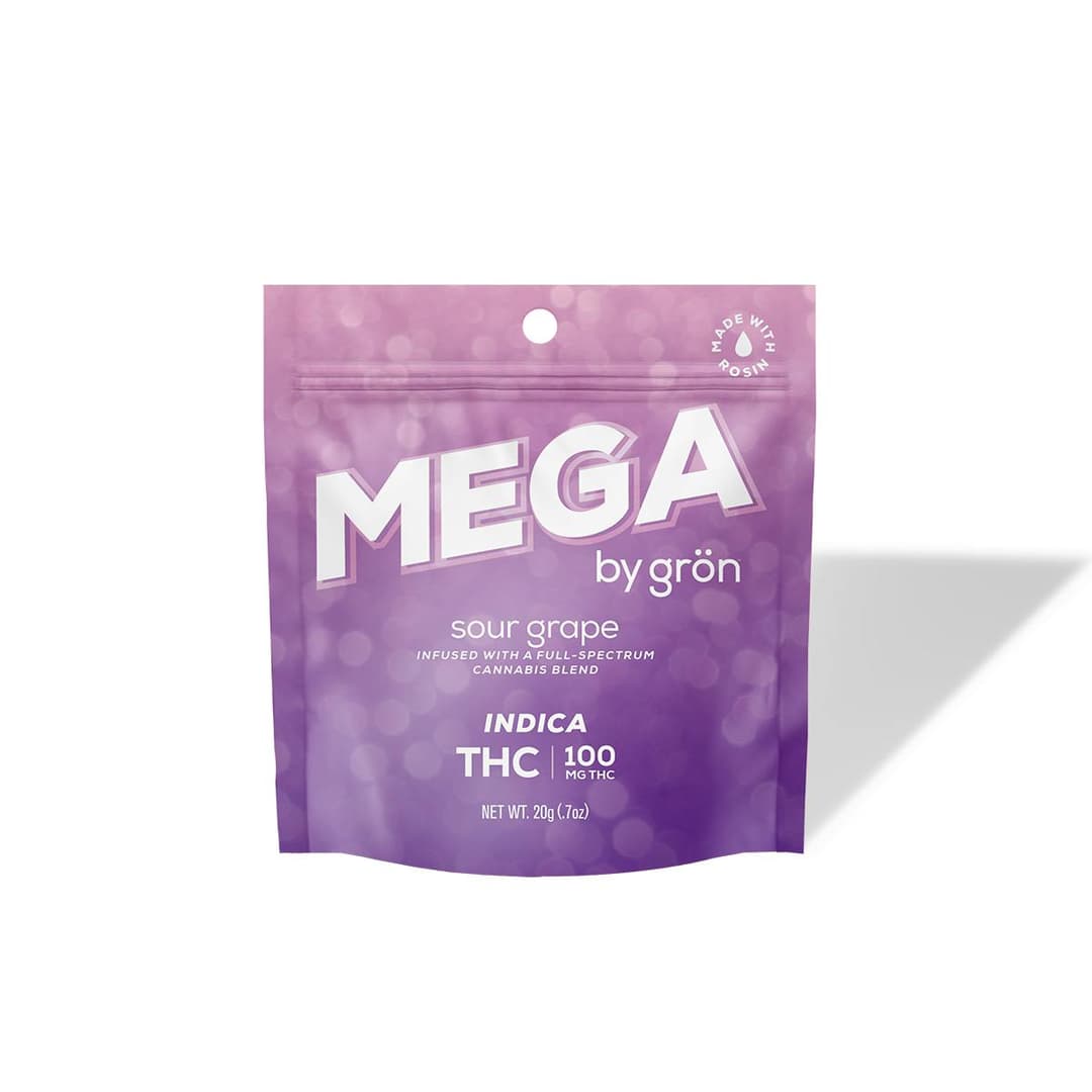 Sour Grape Mega Pearl 100mg THC • Single • 100mg - Gron | Treehouse Cannabis