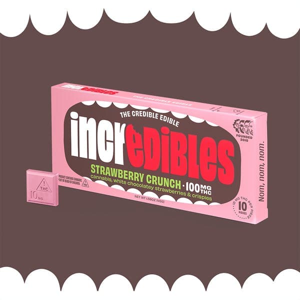 Strawberry Crunch Bar • Chocolate • 10 pack • 100mg THC - Incredibles | Treehouse Cannabis