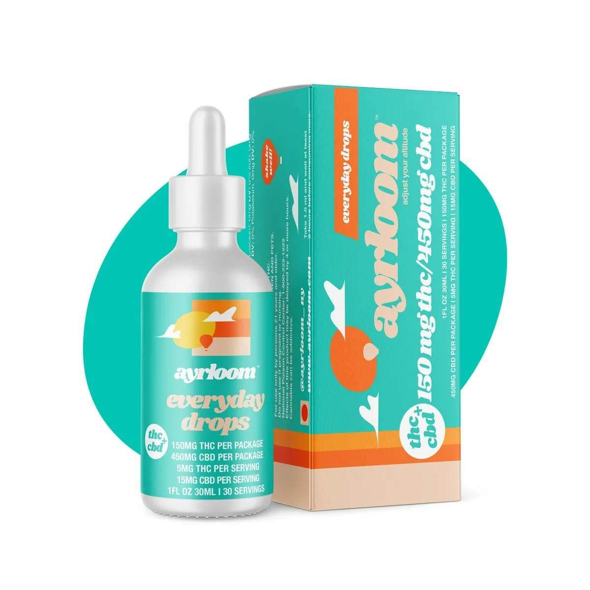 Low Dose Tincture 150mg THC 450mg CBD Ayrloom - ayrloom