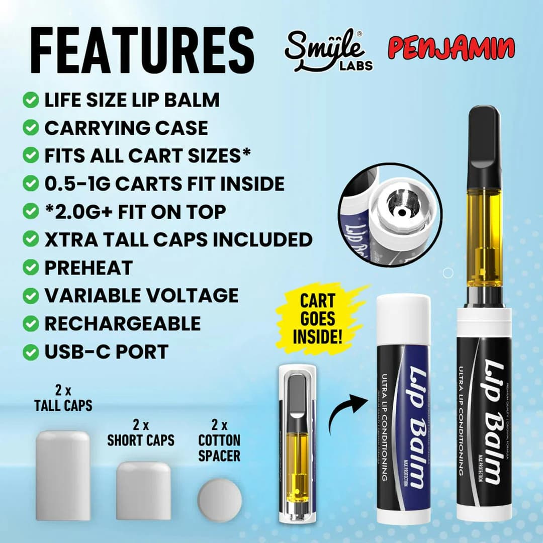 Penjamin • SMYLE Labs • Lip Balm Battery - SMYLE Labs | Treehouse Cannabis