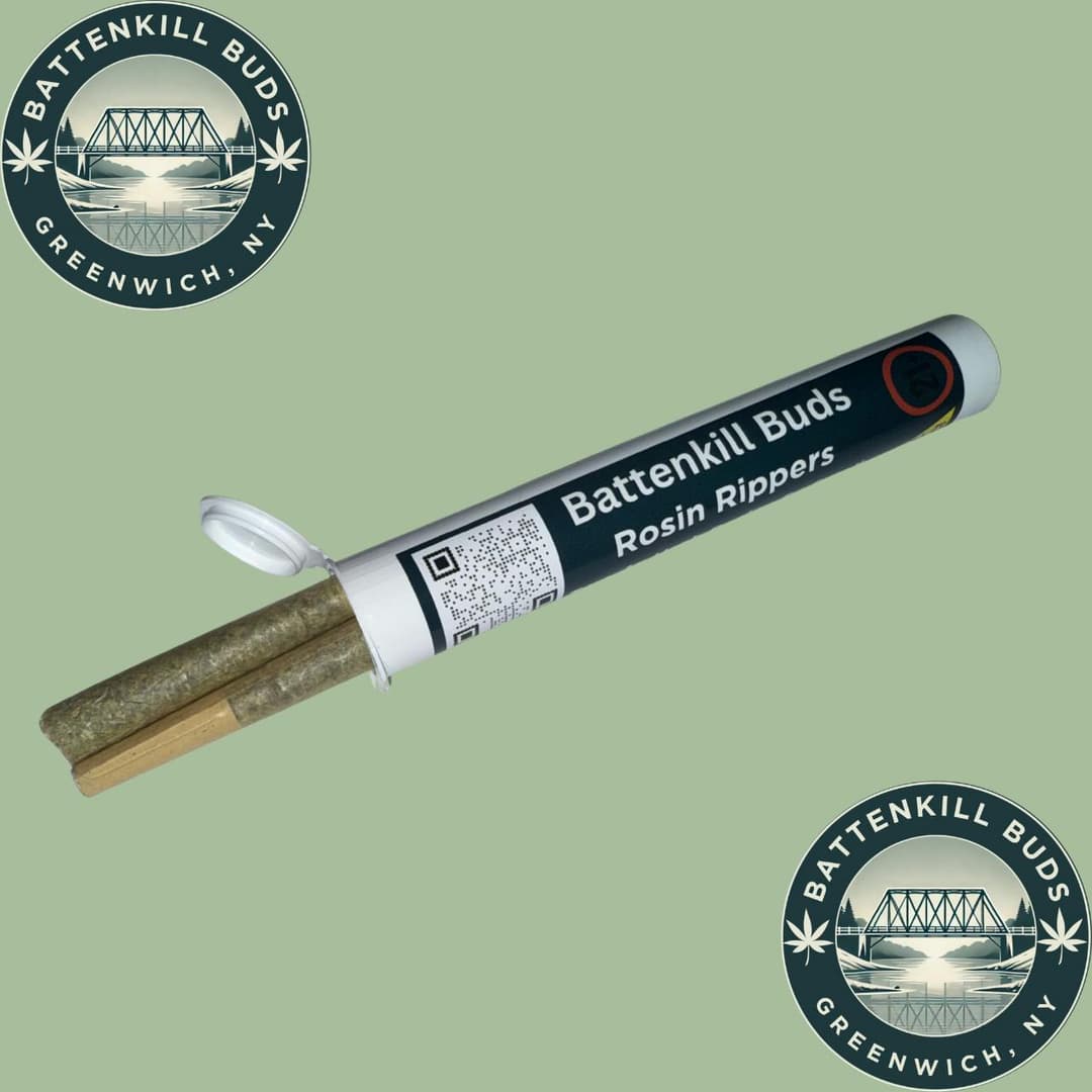 Crookiez x Sour Papaya x Red Velvet Runtz Rosin Rippers  • Rosin Infused 2 pk Pre-rolls • 1g - Battenkill Buds | Treehouse Cannabis