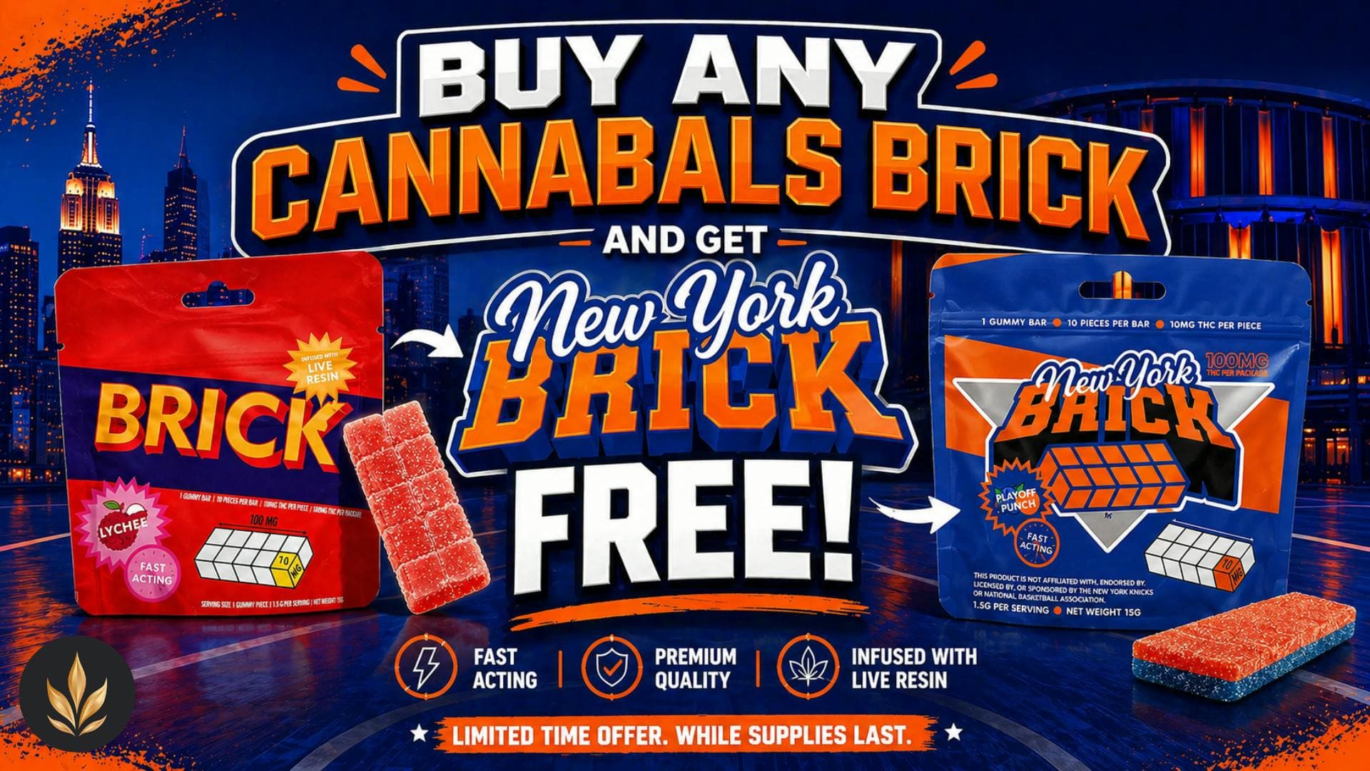 Deal: Buy any Cannabals brick and get the New York Brick FREE!