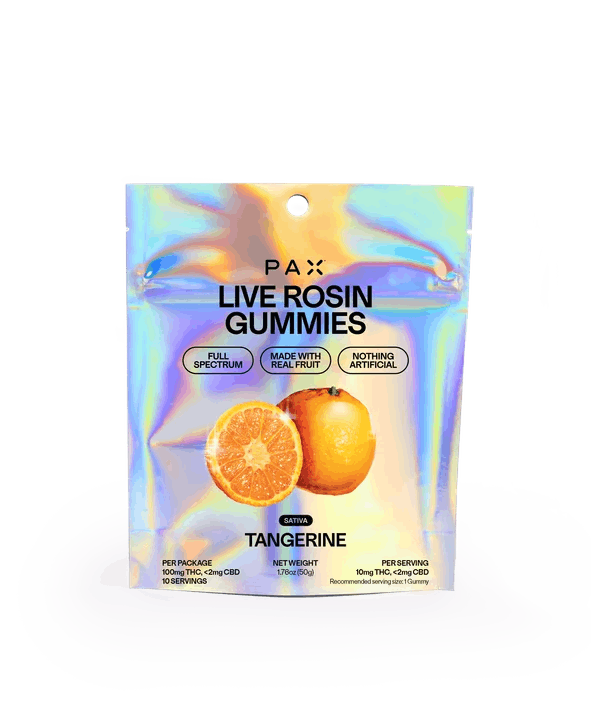 product image for Tangerine Live Rosin Gummies 10 pack 100mg