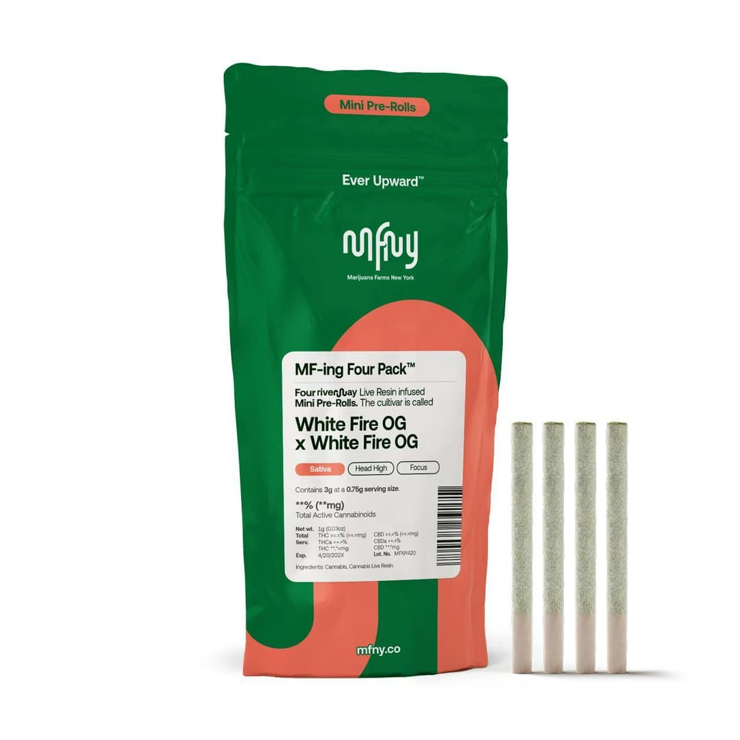 White Fire OG x White Fire OG • 4pk Pre-Rolls • • 3g - MFNY | Treehouse Cannabis