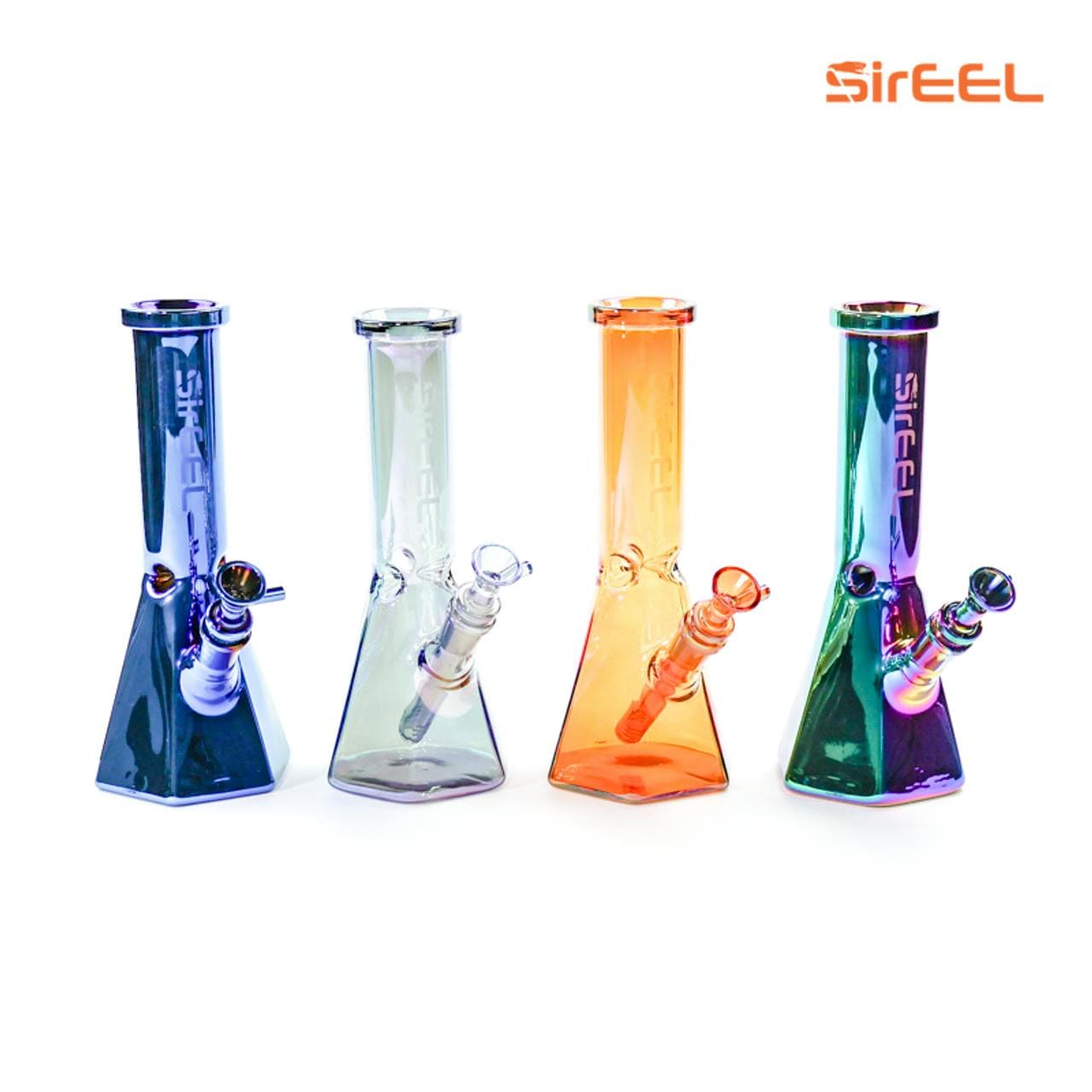 product image for 10" Iridized Hexagonal Beaker Bong with Bowl