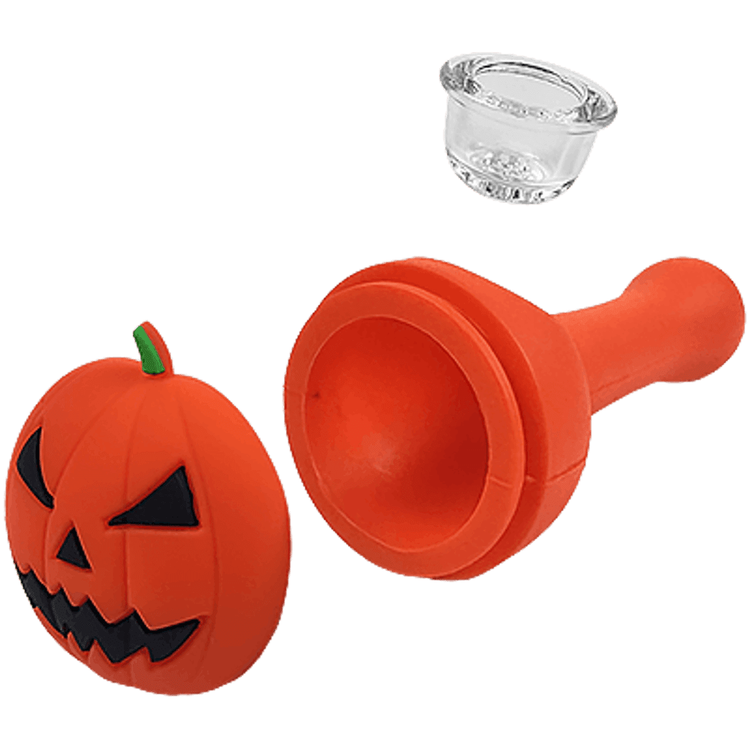 5" Silicone Halloween Jack O'Lantern Pipe - LuvBuds | Treehouse Cannabis