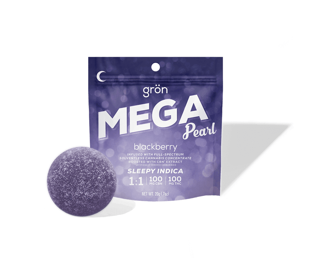 Blackberry Mega Pearl 1:1 CBG:THC • Gron • Single • 100mg -  | Treehouse Cannabis