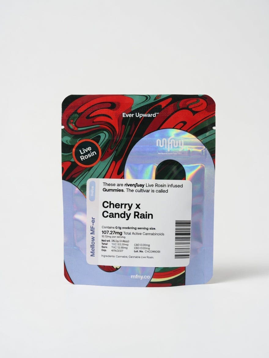 Cherry X Candy Rain • MFNY • Live Rosin Gummies • 10 Pack • 100mg - MFNY | Treehouse Cannabis