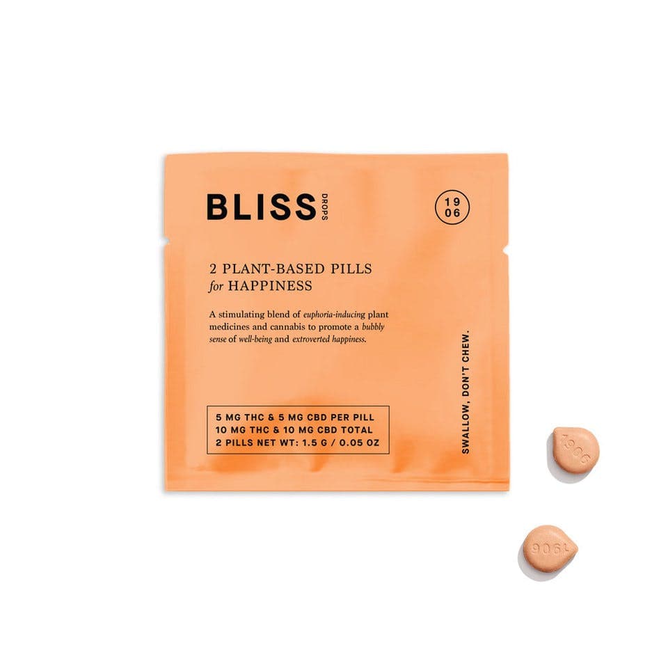 Bliss 2 Pack Tablets THC: 10mg, CBD: 10mg - 1906