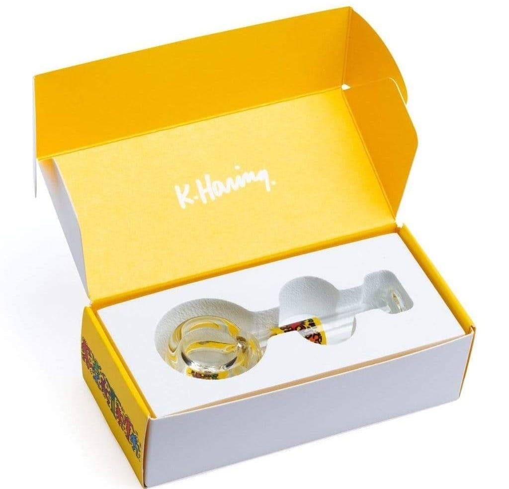 Keith Haring Glass Spoon Pipe - White - Keith Harring Foundation