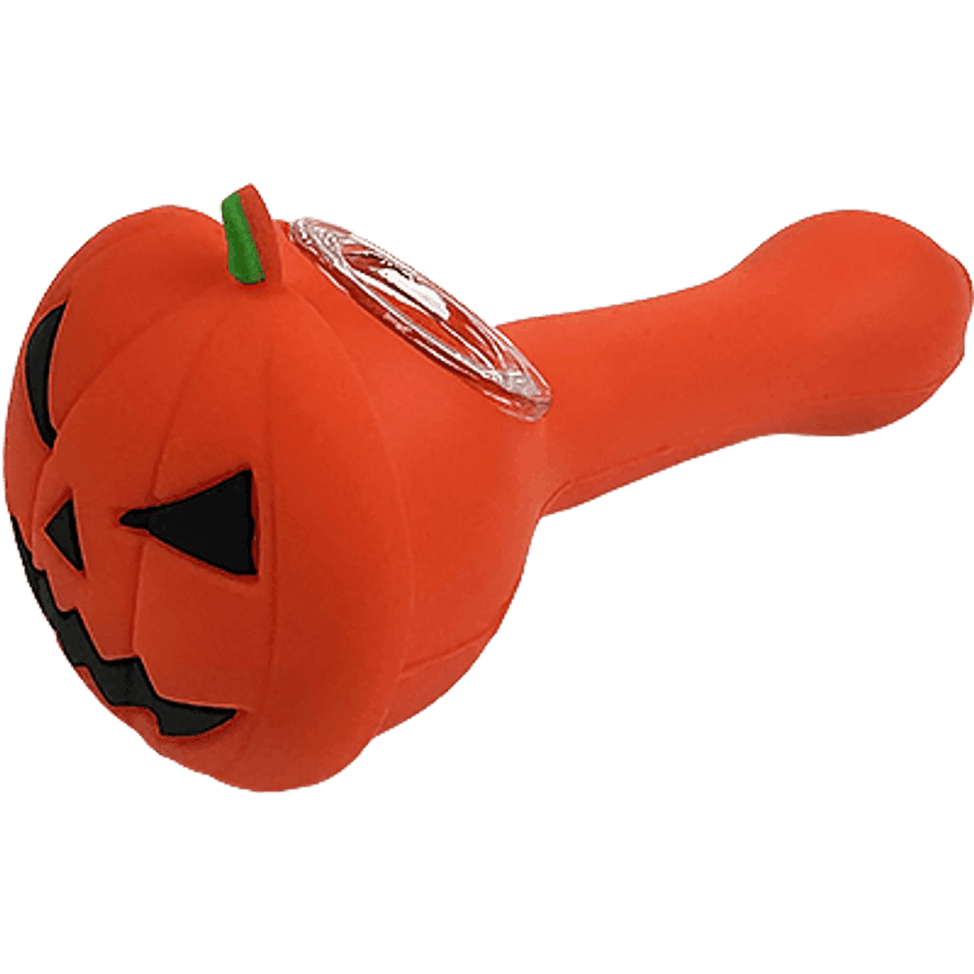 5" Silicone Halloween Jack O'Lantern Pipe - LuvBuds | Treehouse Cannabis