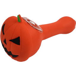 5" Silicone Halloween Jack O'Lantern Pipe