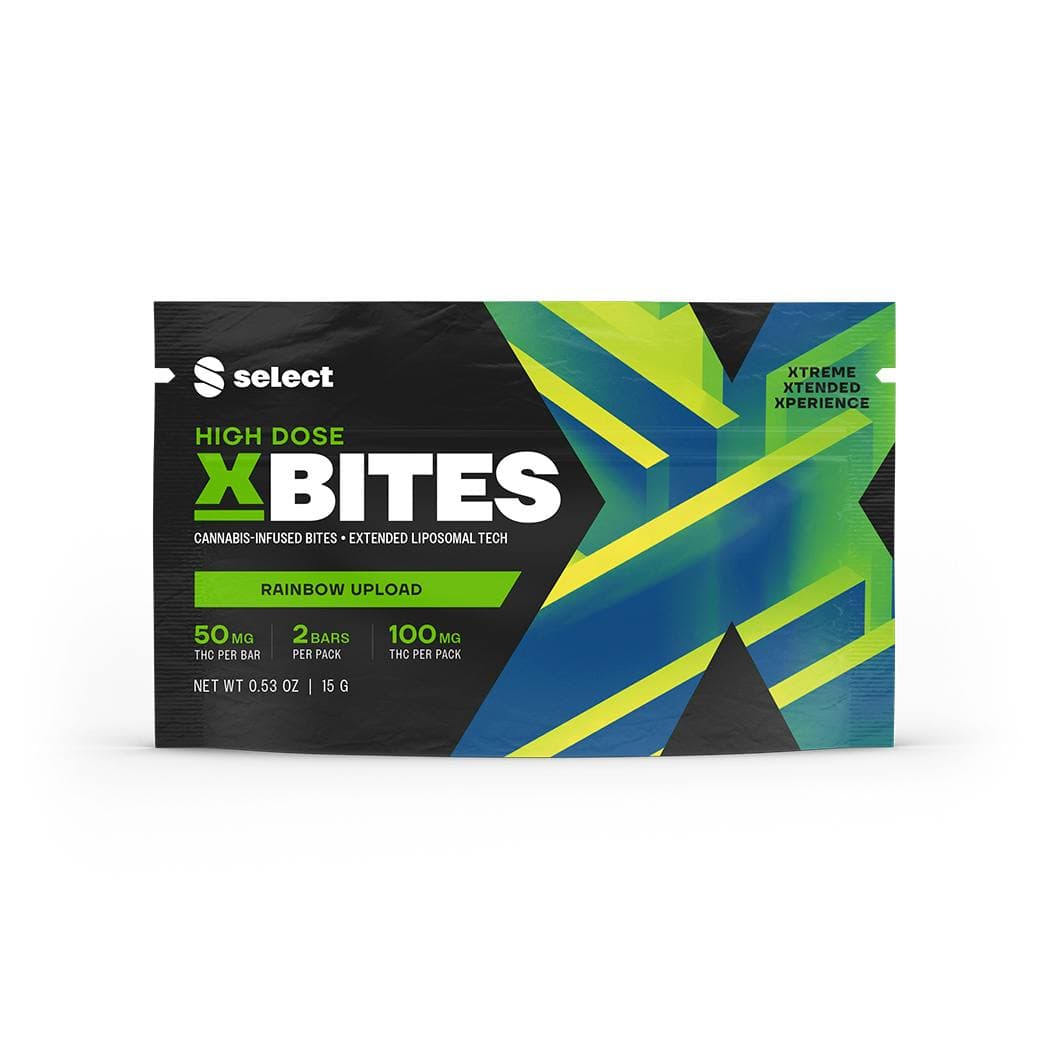 Rainbow High Dose X Bites 2 Bars THC: 100mg - Select