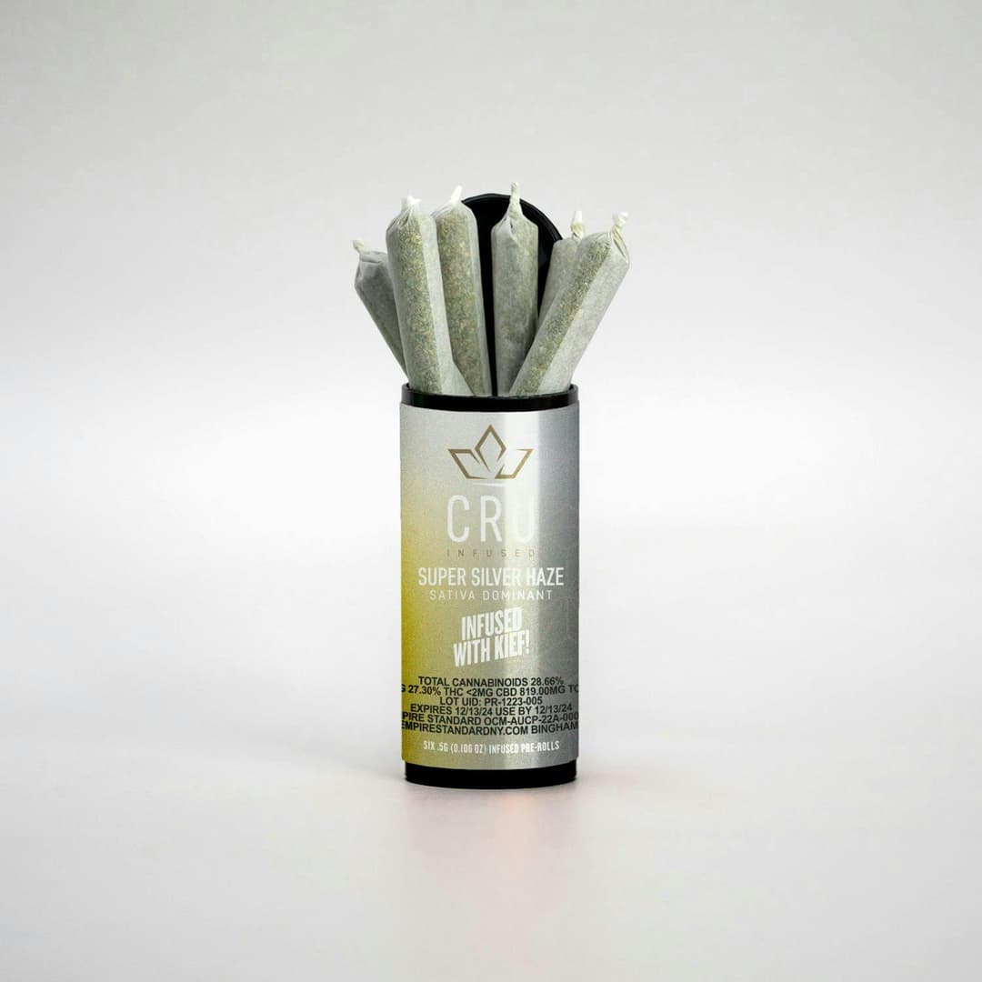 Super Silver Haze • Infused Kief pre-rolls • 6pk - CRU Cannabis | Treehouse Cannabis