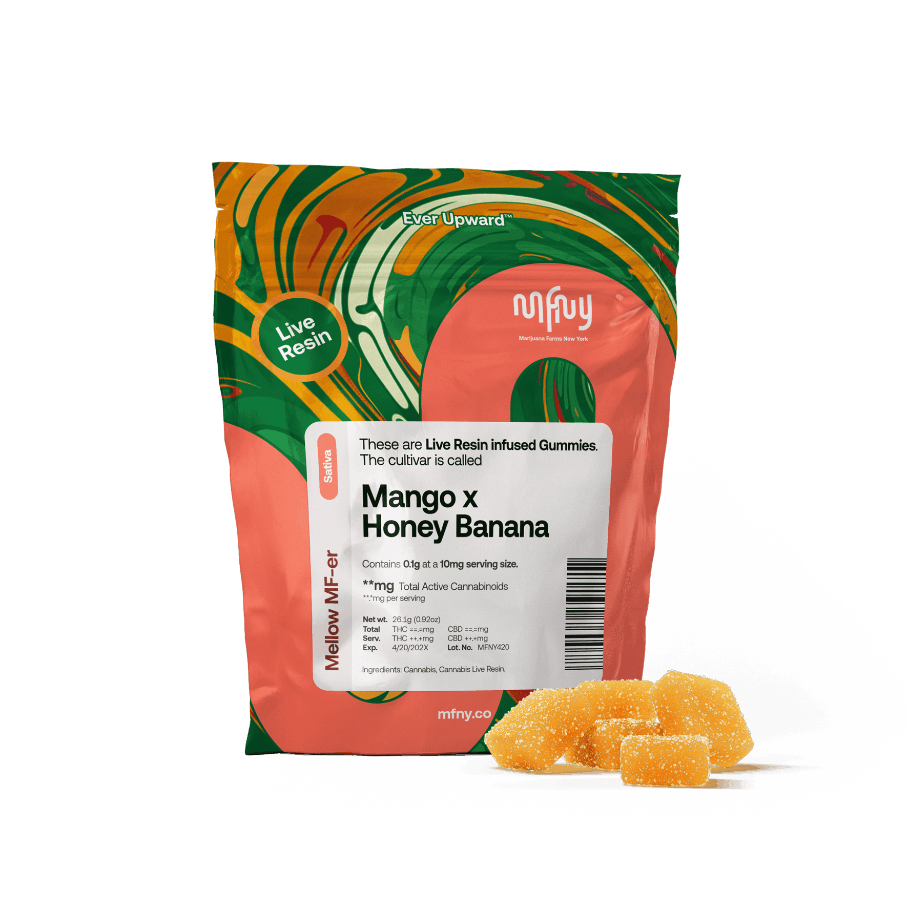product image for Mango x Honey Banana Live Resin Gummies 10 Pack 100mg