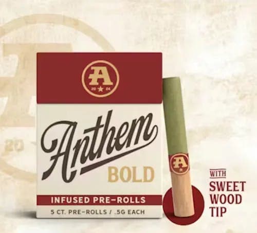 Strawberry Cough • Wood Tip Infused 5 pack Pre-Roll • 2.5g - Anthem | Treehouse Cannabis