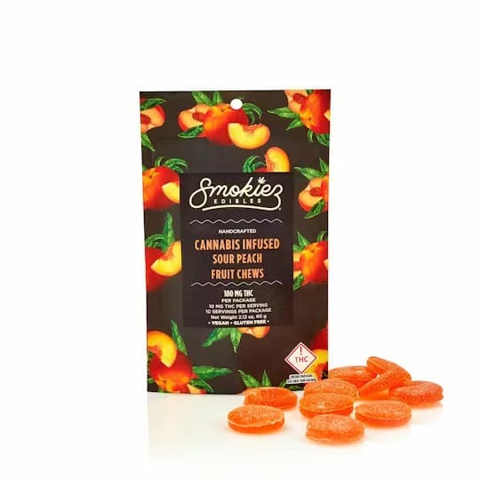 Sour Peach Gummies • 10 Pack - Smokiez | Treehouse Cannabis
