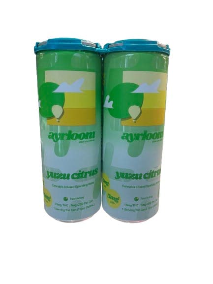 Yuzu Citrus 2:1 Sparkling Water 4 Pack 12oz - ayrloom