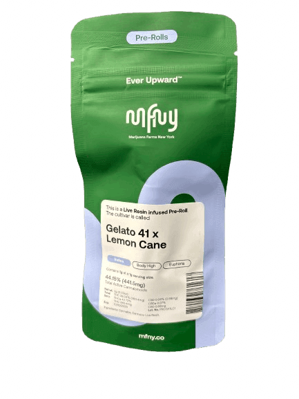 Gelato 41 x Lemon Cane Resin Infused Pre-Roll - 