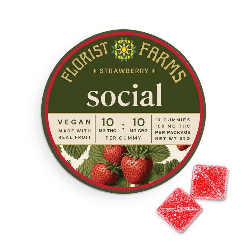 product image for Strawberry 1:1 THC CBG 10 pack 100mg