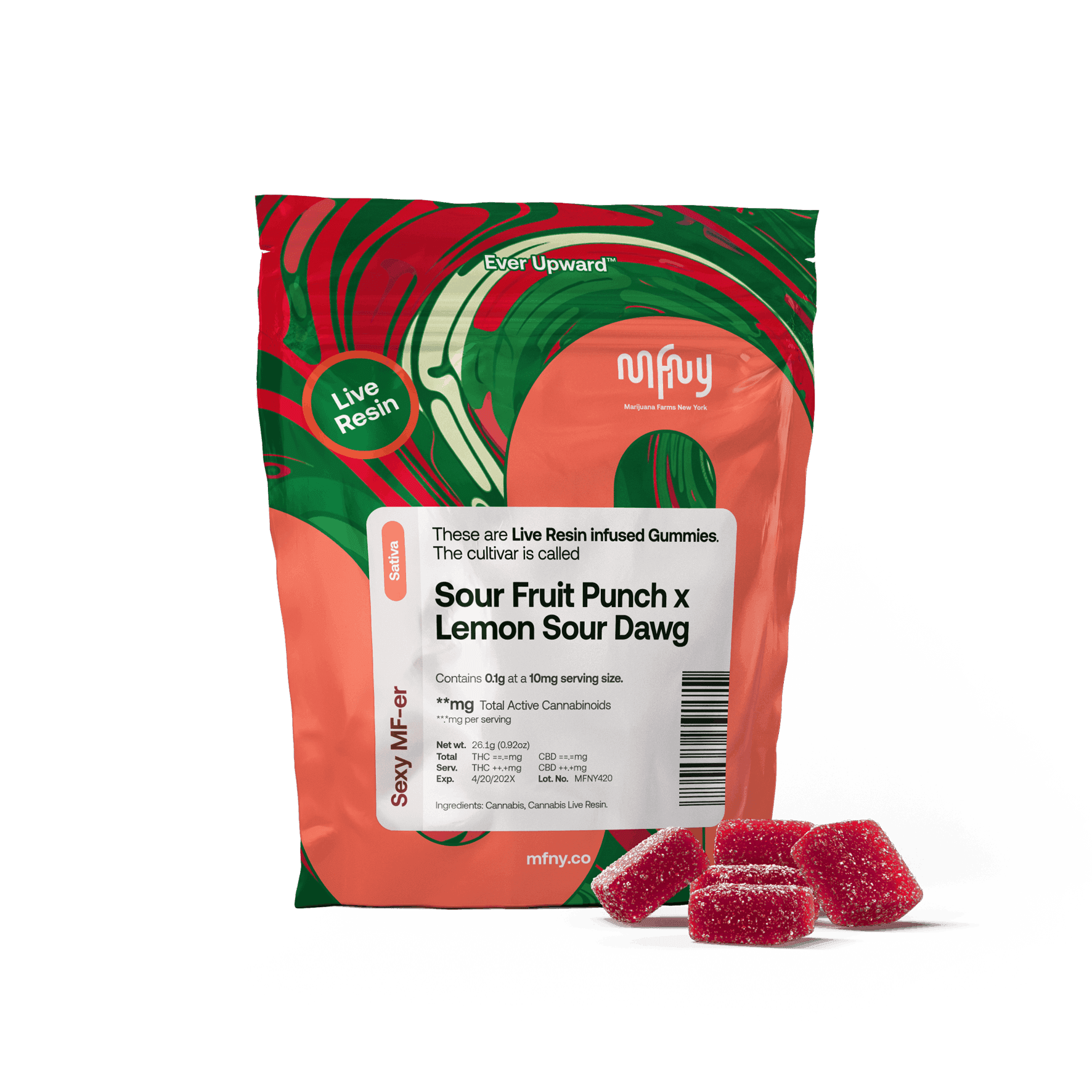 product image for Sour Fruit Punch x Lemon Sour Dawg Gummies 10 Pack 100mg