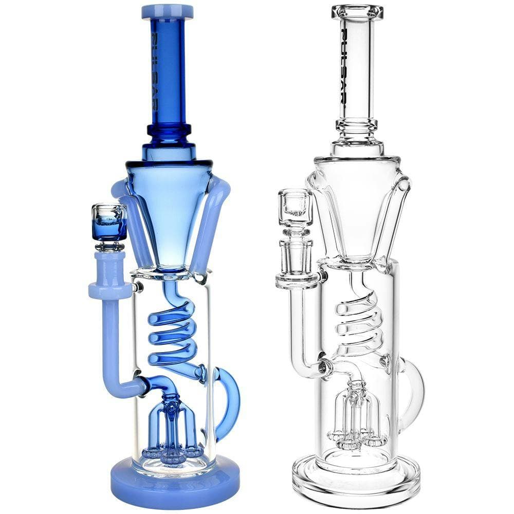 Pulsar Twister Glass Recycler Water Pipe • 14.5" • 14mm F -  | Treehouse Cannabis
