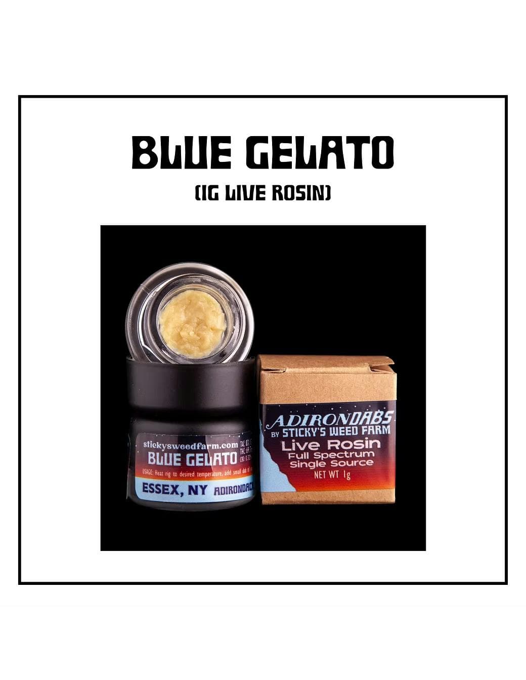 Blue Gelato • Live Rosin Concentrate • 1g - Sticky's Weed Farm | Treehouse Cannabis