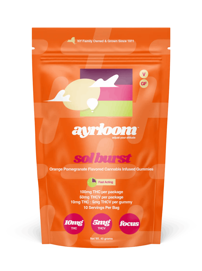 product image for Sol Burst 2:1 100mg THC 50mg THCV Gummies 10 Pack