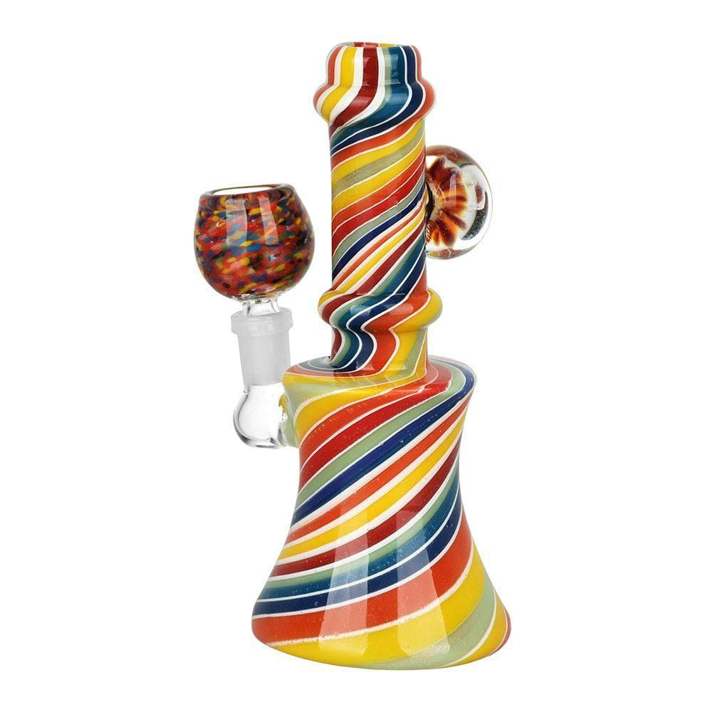 Flowering Spirals Glass Water Pipe - 5.5" / 10mm F / Colors Vary -  | Treehouse Cannabis