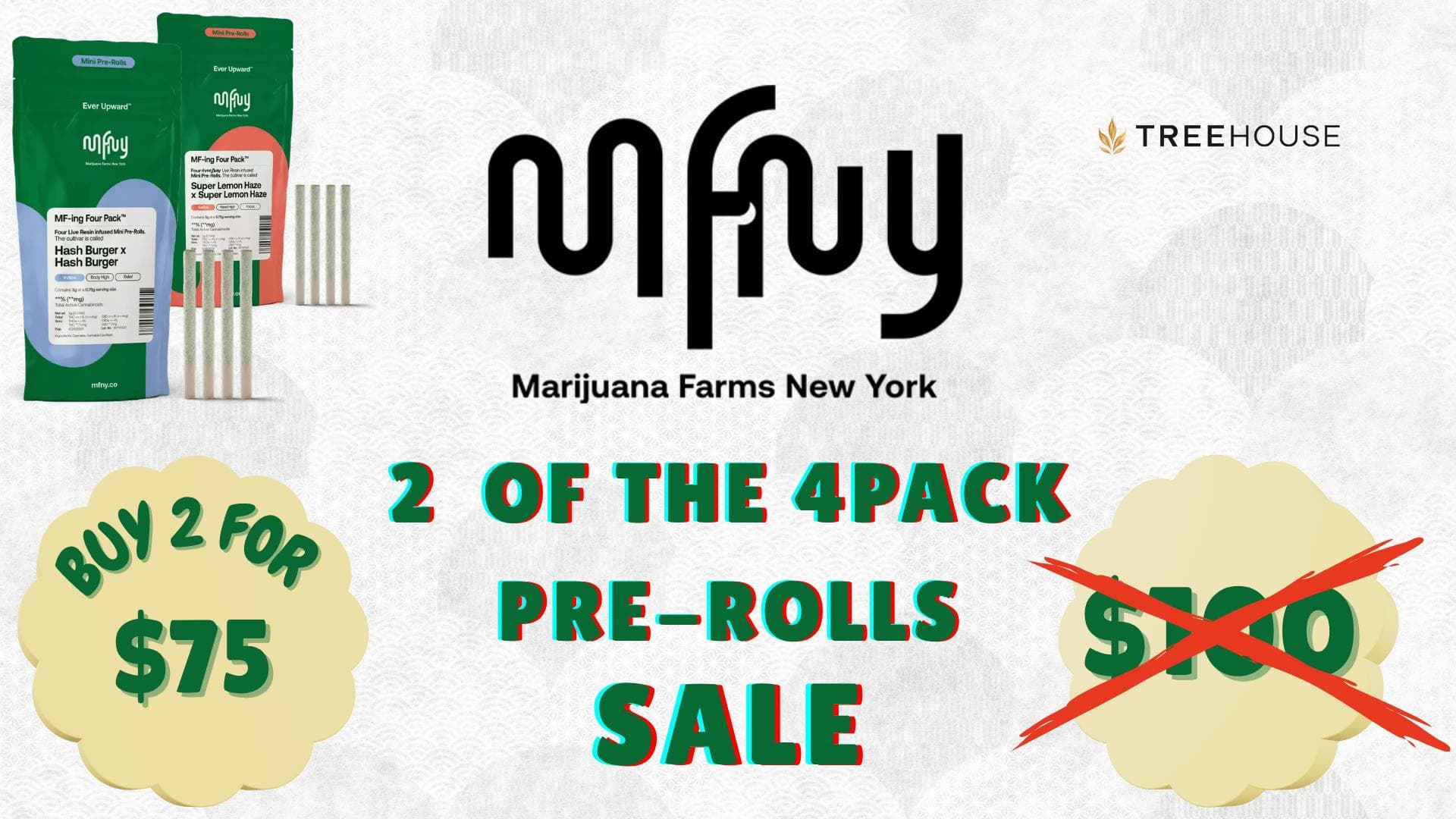 MFNY 4-Pack Pre-Rolls – 25% Off 2