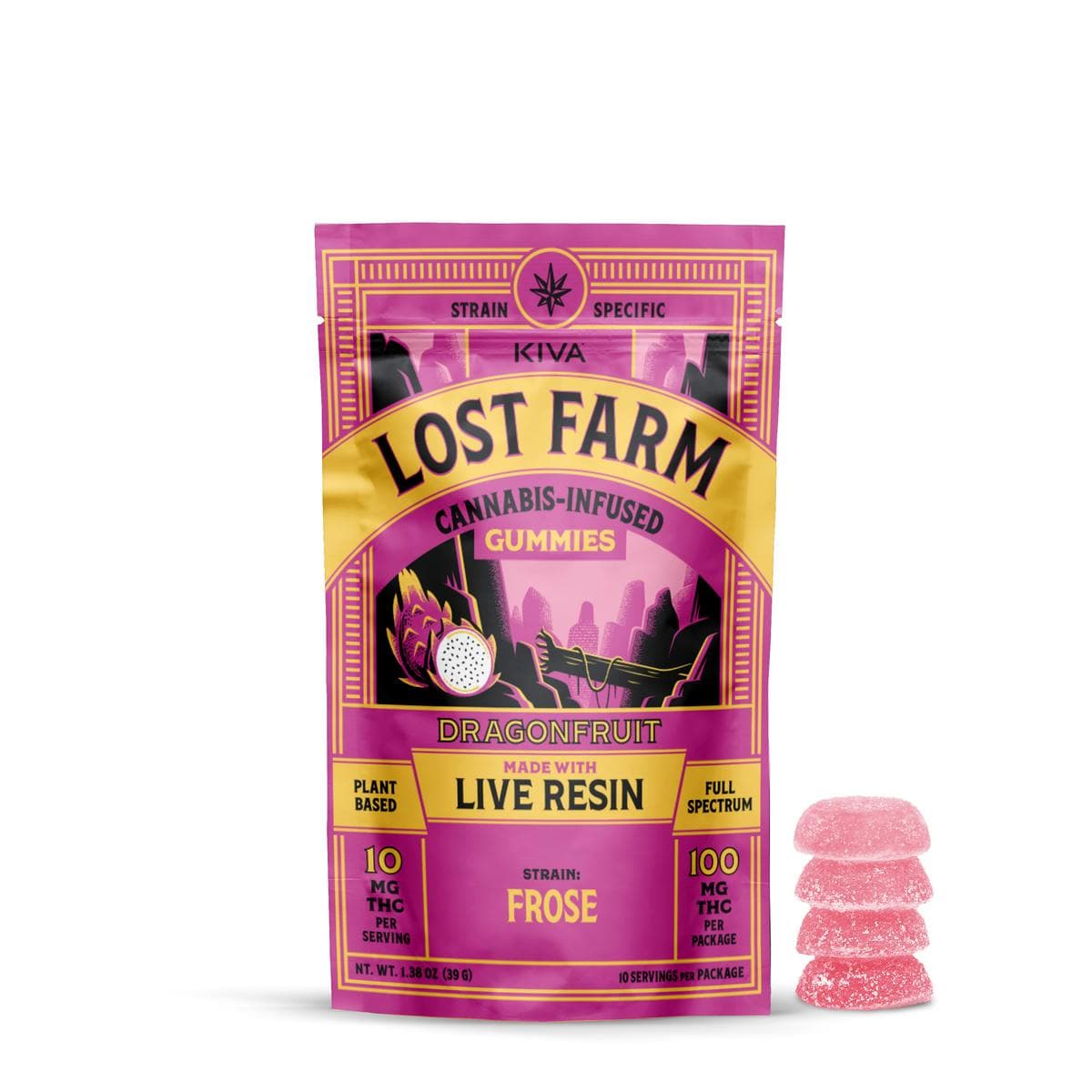 product image for Lost Farm 'Dragonfruit x Frose' Live Resin Gummies [10pk]