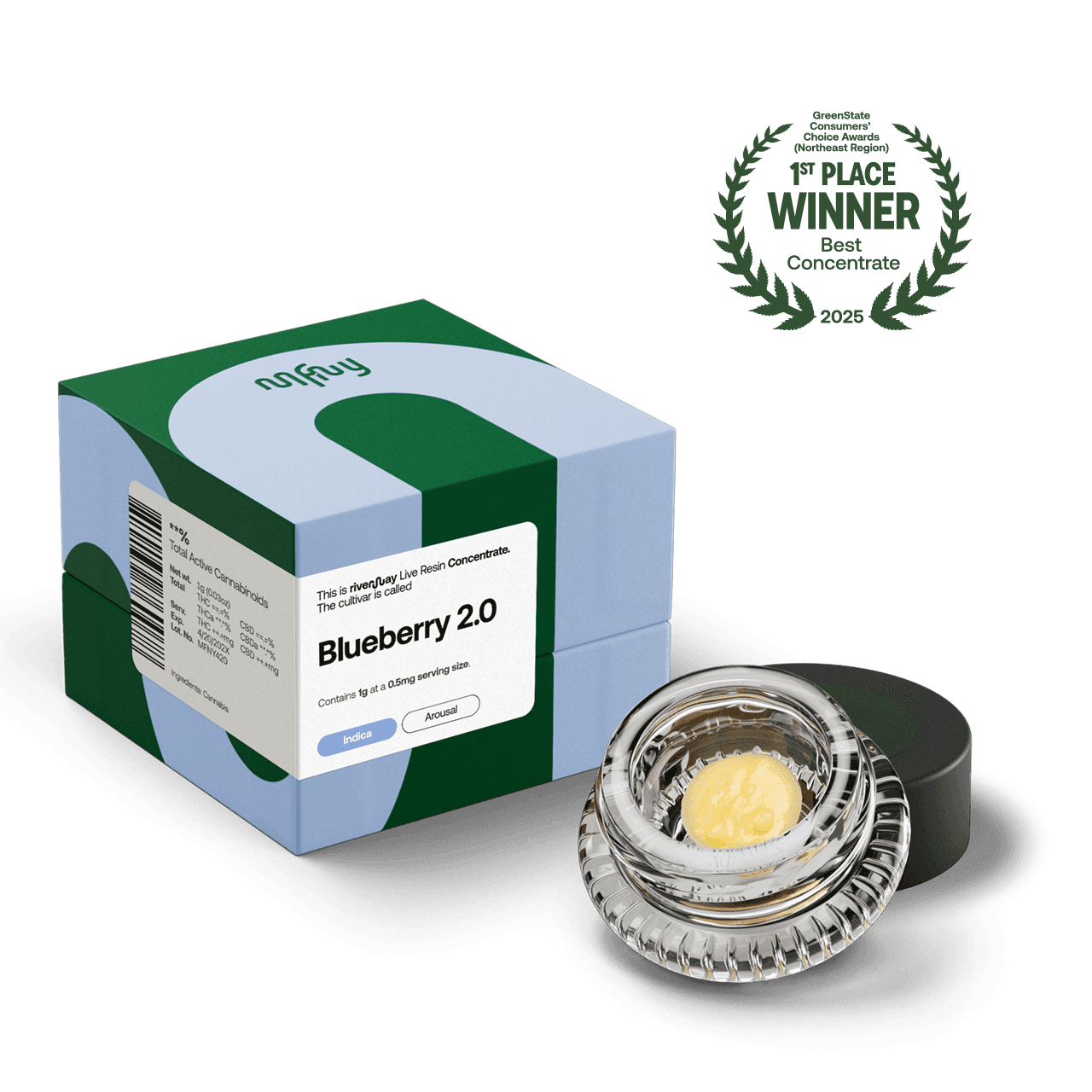 Blueberry 2.0 Live Resin Badder 1G - MFNY