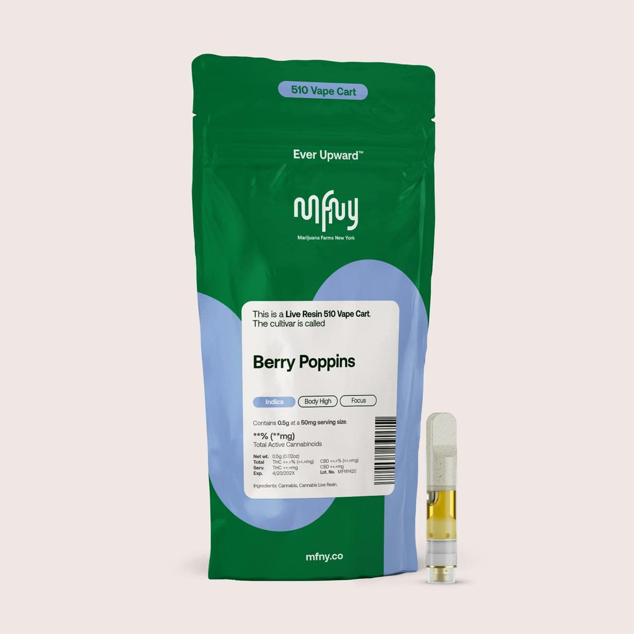 Berry Poppins Live Resin Cartridge .5g - MFNY
