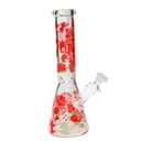 Hearts and Roses Beaker Bong with Bowl