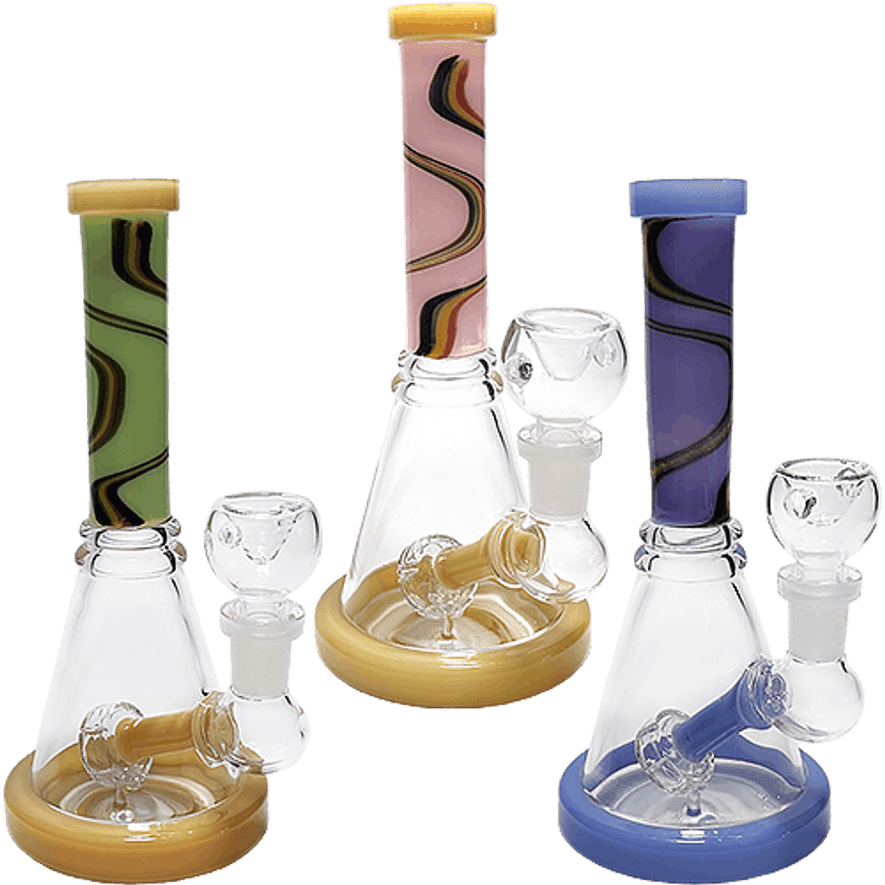 product image for 8" Wig Wag Neck Shower Perc Beaker Bong