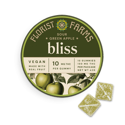 Sour Green Apple "Bliss" | 10 pack Gummies | 100mg