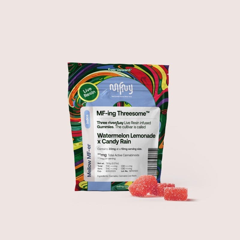 Watermelon Lemonade x Candy Rain Live Resin Gummies MF-ing Threesome 3 pk - MFNY